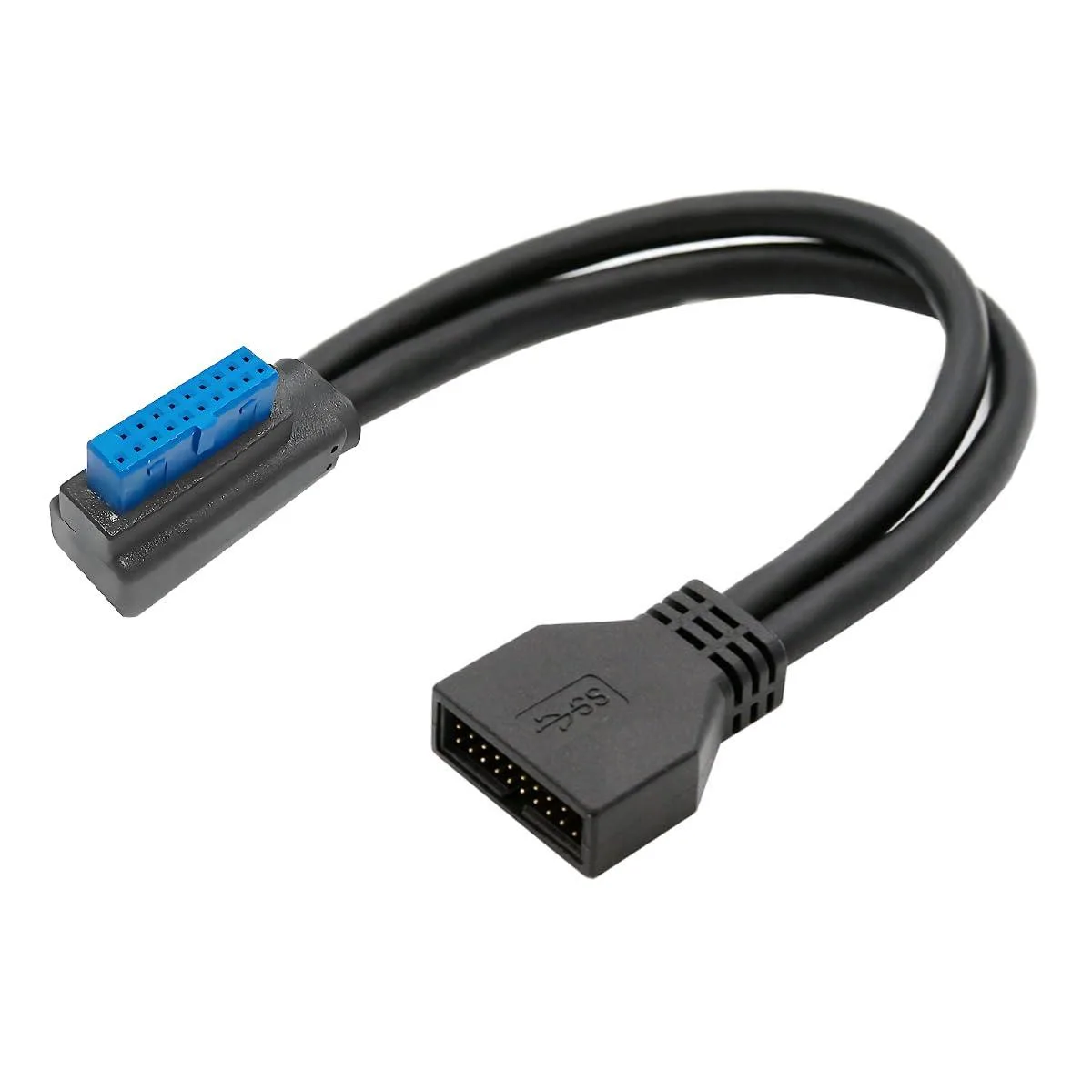 Fervit Fervit USB 3.0 20Pin 19Pin Male to Female Extension 90 Degree Cable — product photo