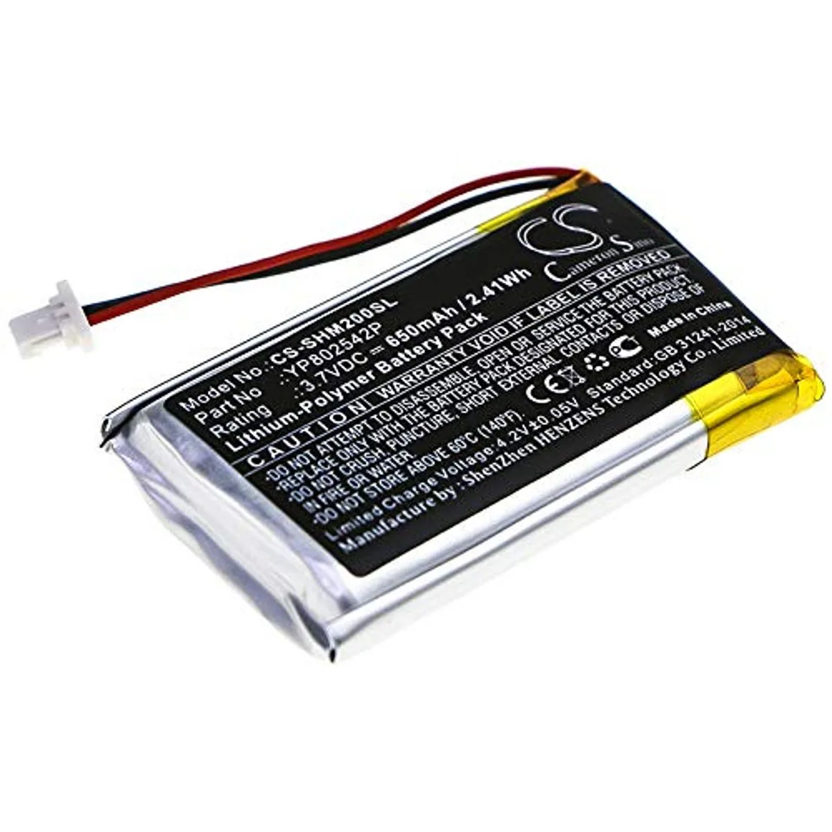  Cameron Sino 650mAh Li-Po Battery for Sena SMH-10S SMH-20S YP802542P — product photo