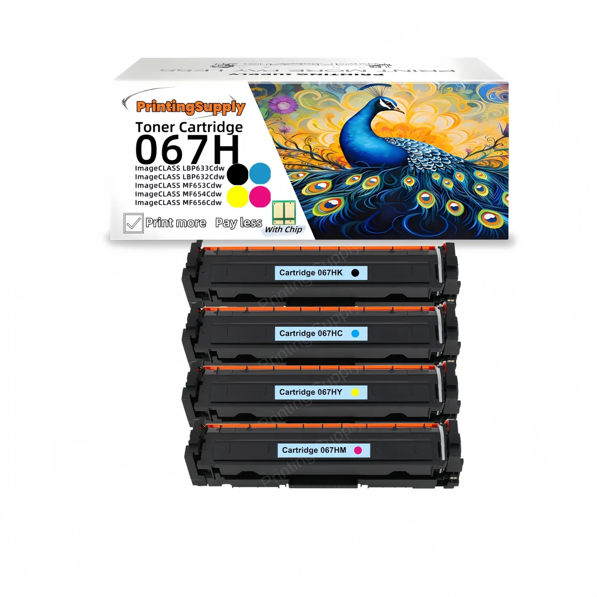 Aster Graphics Inc Aster Graphics Inc 067H High-Yield 4-Pack BKCMY Toner Cartridges with Chip — product photo