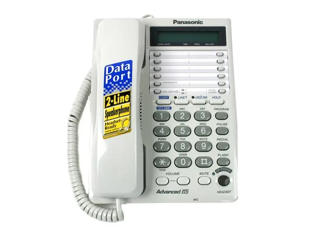 Panasonic Panasonic KX-TS208W DUPLICATE 2-line corded phone 16-digit LCD — product photo