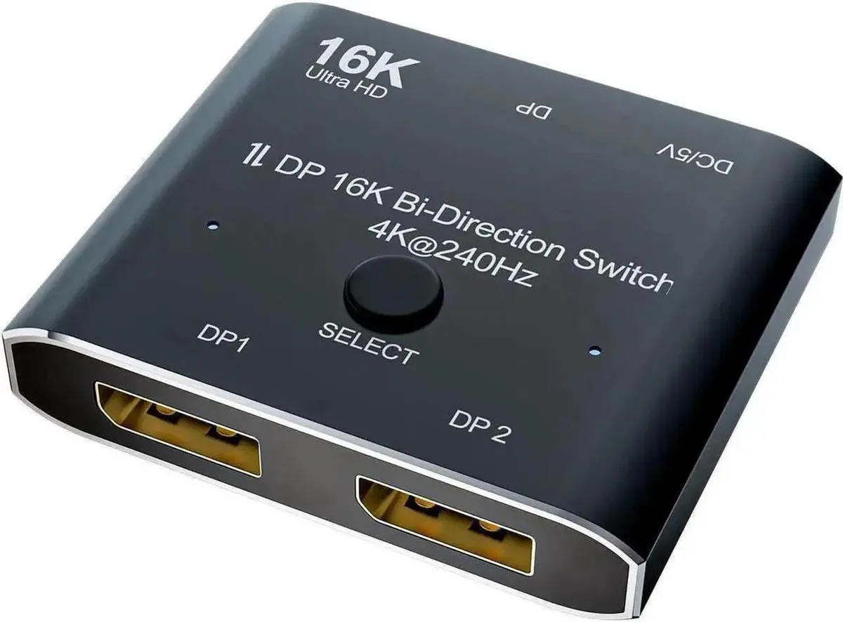 SMUGDESK SMUGDESK Bi-Directional 2-Port DP Switch 16K@60Hz 8K@120Hz 4K@240Hz — product photo