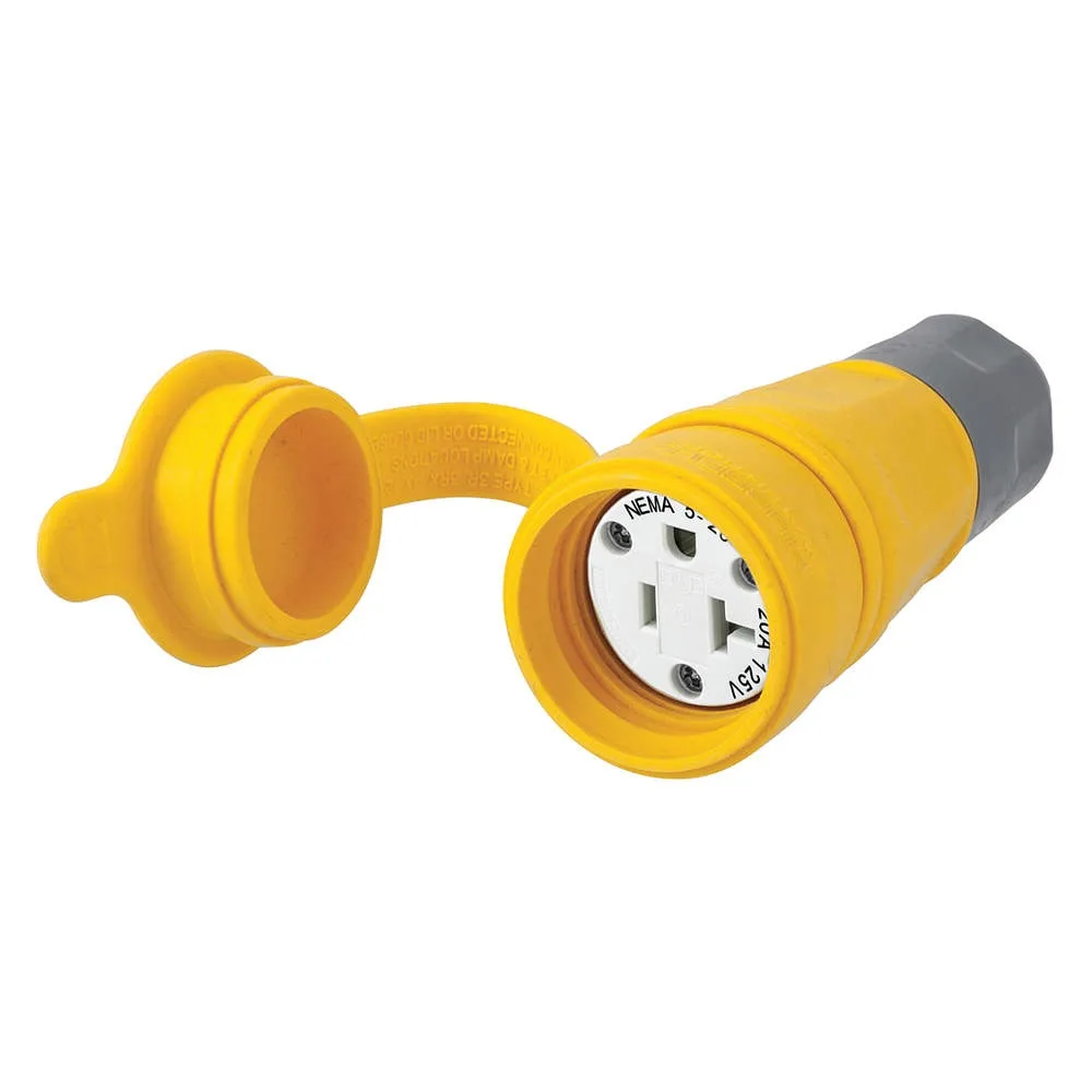 Hubbell Incorporated Hubbell Incorporated HBL15W33A 20 A 125 V Yellow Straight Blade Plug — product photo