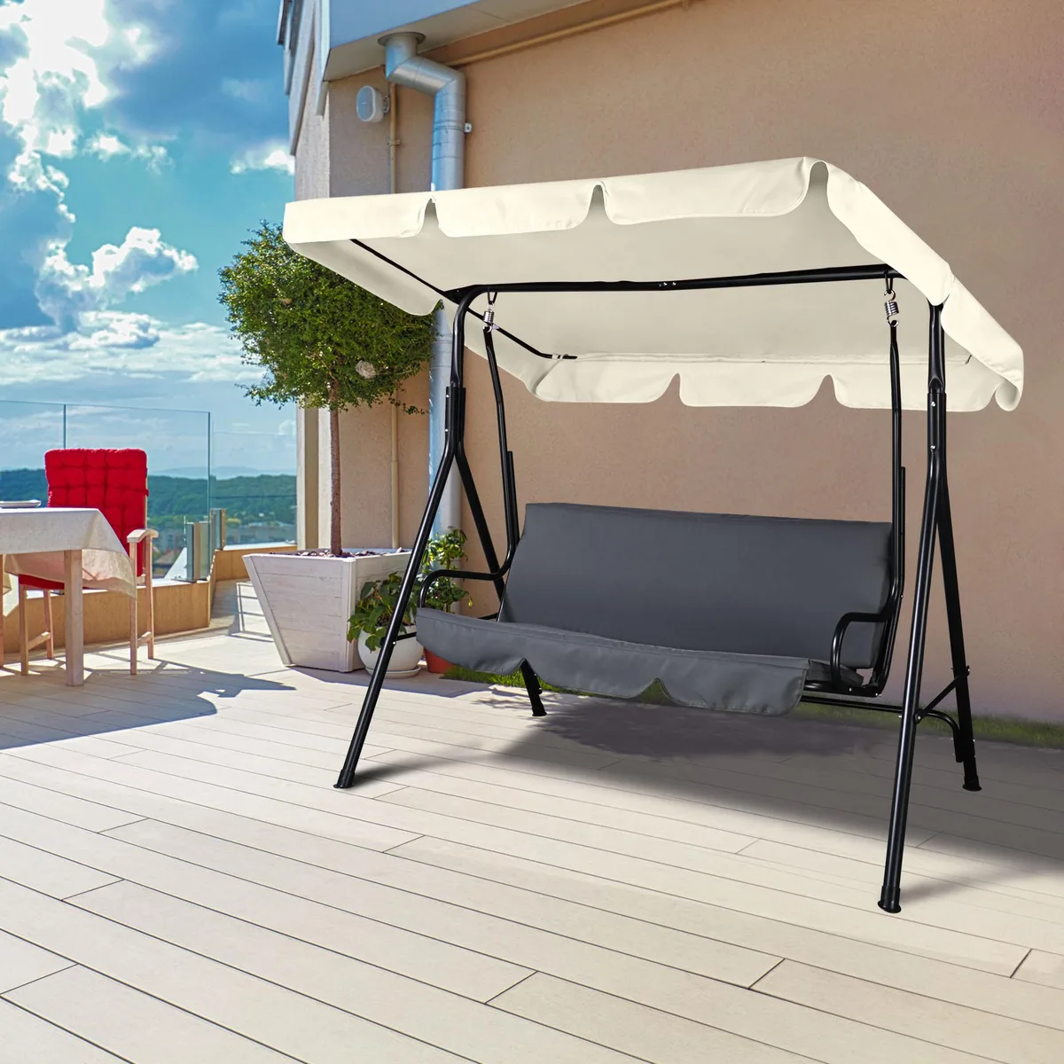 Yescom USA, Inc. Yescom USA, Inc. 07CNP001-6645-07 Canopy 64 15/16" x 47 1/4" Ivory UV30+ 180gsm — product photo