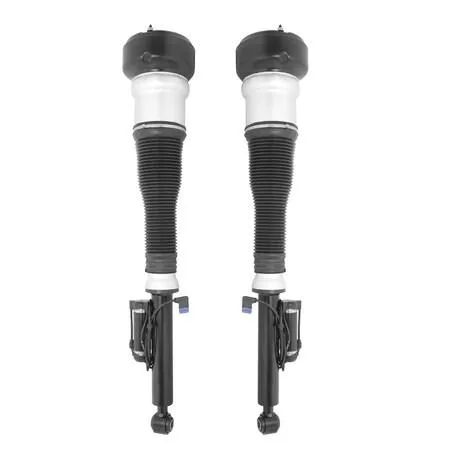 Two rear air strut assemblies in silver metal finish, kit for Mercedes-Benz models