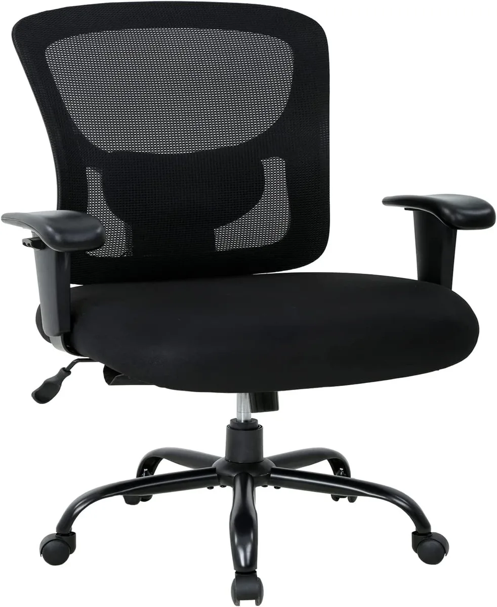BFKK BFKK Big &amp; Tall Mesh Office Chair 400 lbs Black 34-39 in height — product photo