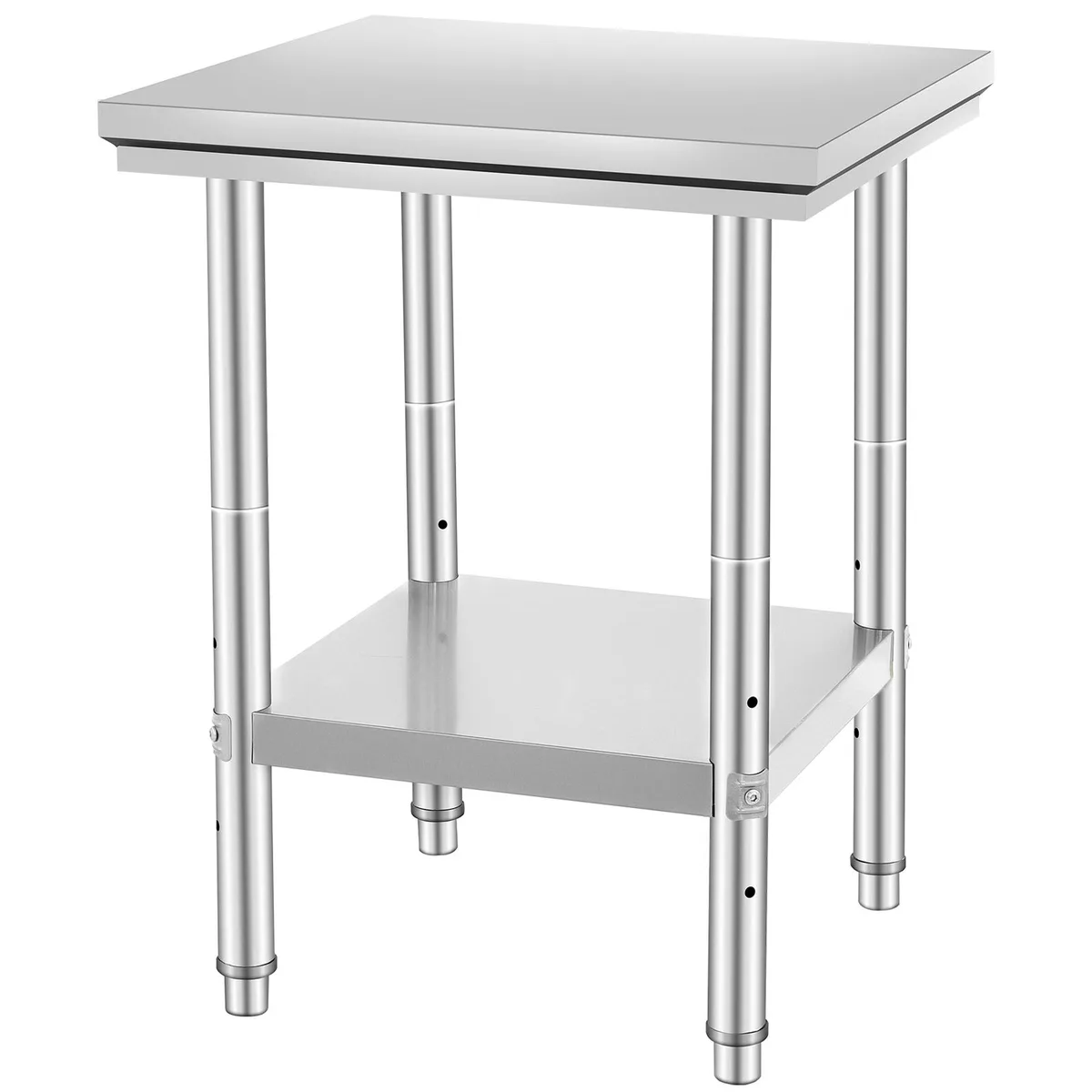 VEVOR VEVOR Stainless Steel Prep Table 24 x 24 x 31 Inch 700 lbs 3-Level Adjustable — product photo