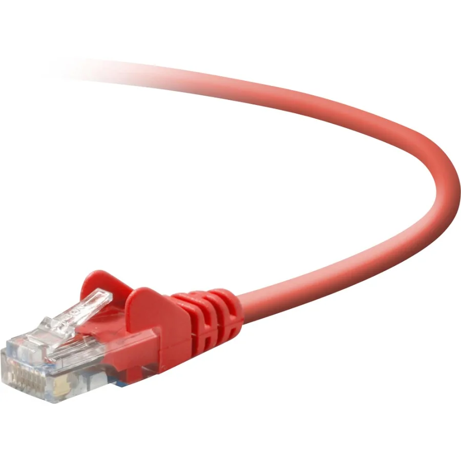 Belkin Belkin A3X126-03-RED-S Cat5e network ethernet cable 3 ft red — toote foto
