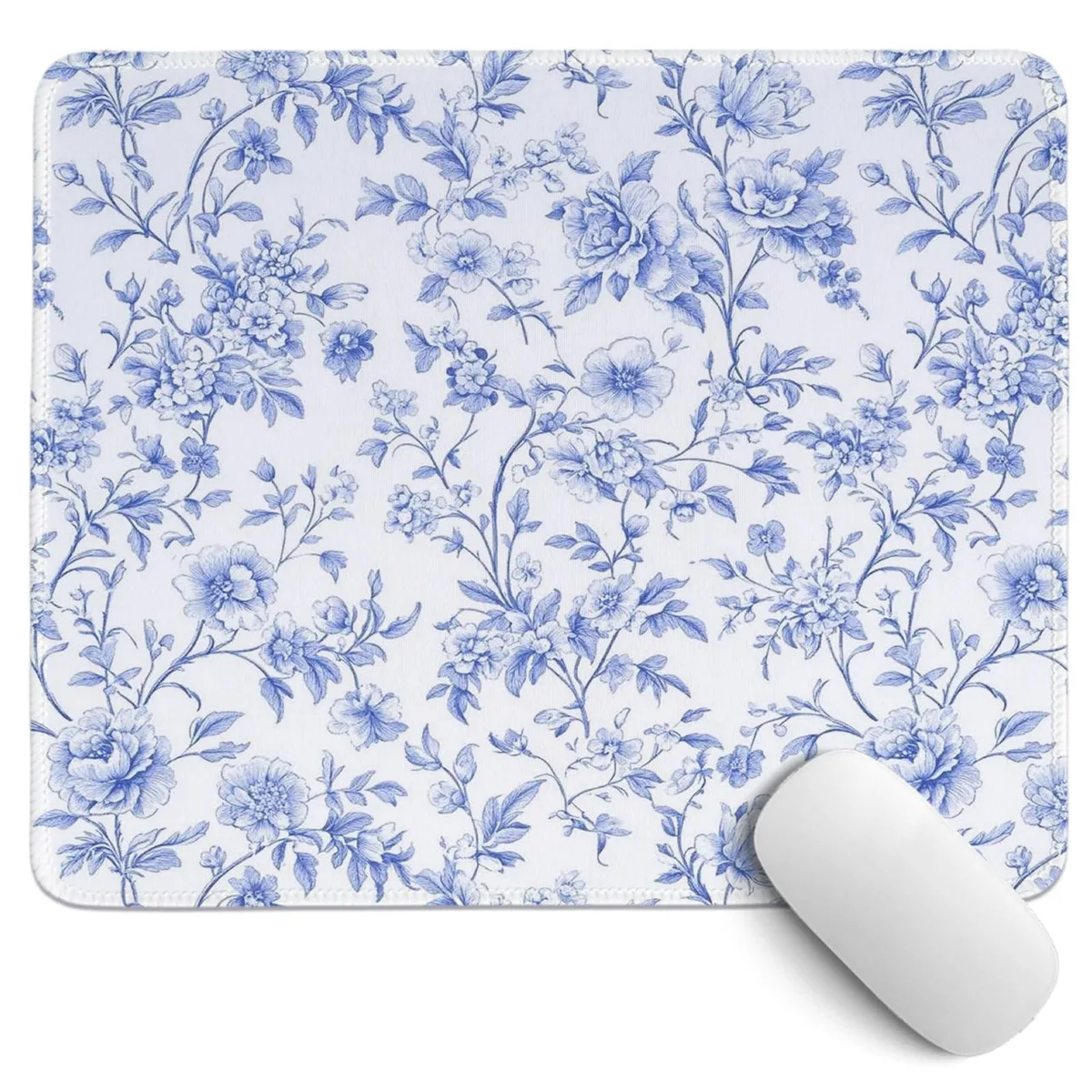 PaJiaNi 001 Light Blue Chinoiserie Mouse Pad 10.2x8.2 Inch — product photo