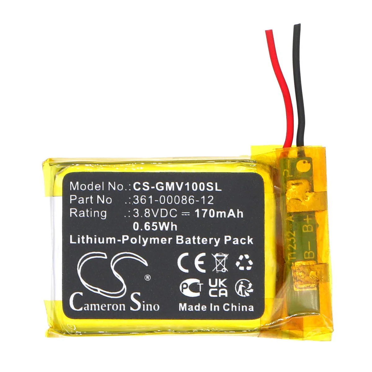  Cameron Sino Femix 6s Pro Venu 361-00086-12 170mAh 3.8V standard battery — product photo