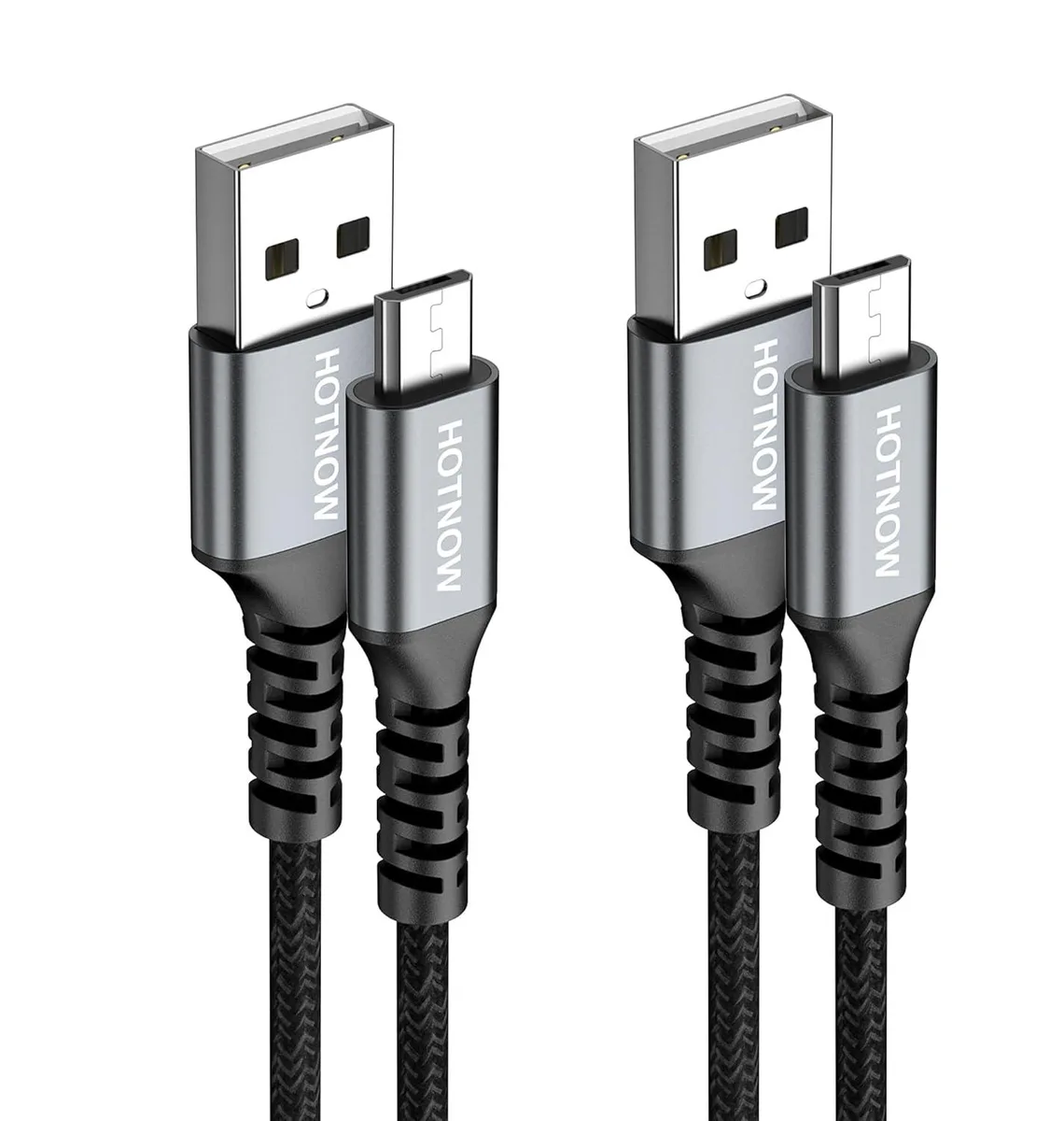 Kootion Kootion Micro USB Cable 3ft 2Pack USB 2.0 2.1A Fast Charging Nylon Braided — product photo