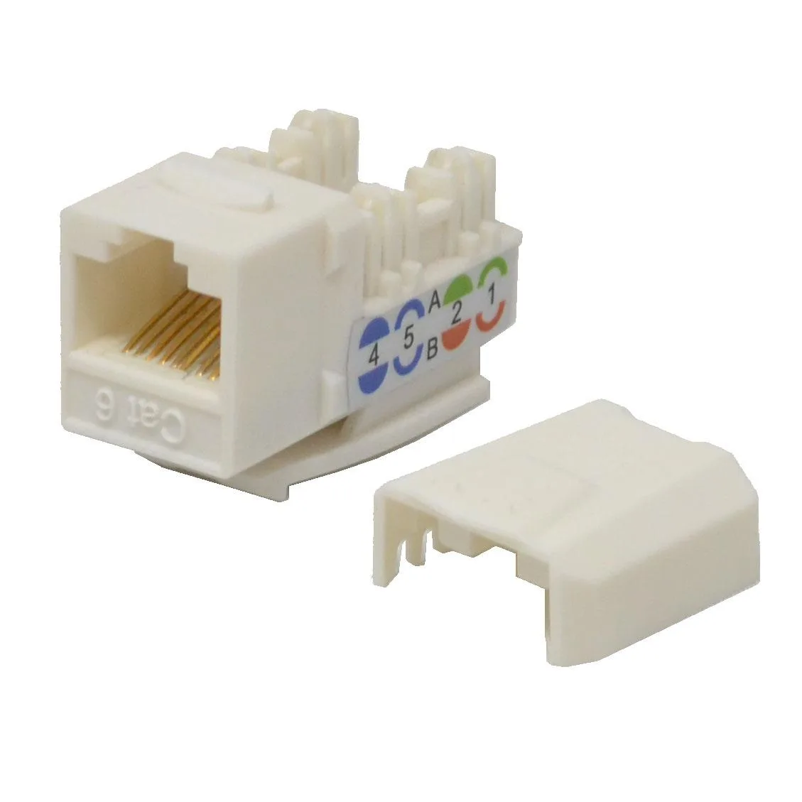 Logico Logico KJ6221-25 Cat6 White Keystone Jack 25 Pack 110 Punchdown 568A 568B — product photo