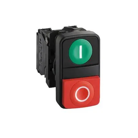 Schneider Electric Schneider Electric XB5AL73415 22 mm Multihead Operator 1NO/1NC Rectangular Green/Red — product photo
