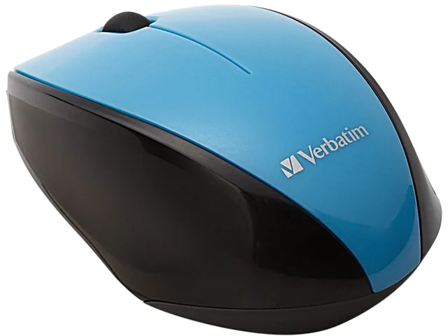 Blue wireless optical mouse with USB nano receiver