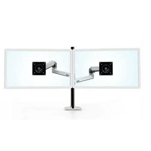 Ergotron Ergotron 45-509-216 LX Dual Stacking Arm Tall Pole Bright White cable management — product photo