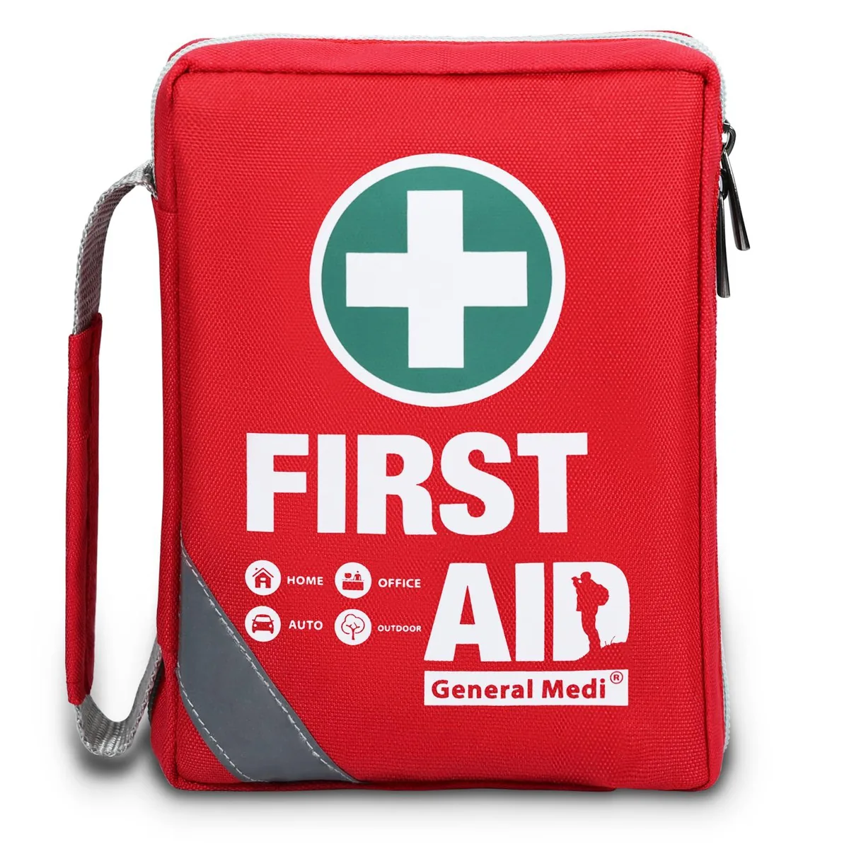 General Medi Compact First Aid Kit 175 Piece Reflective Bag Red 1.2 lbs — product photo