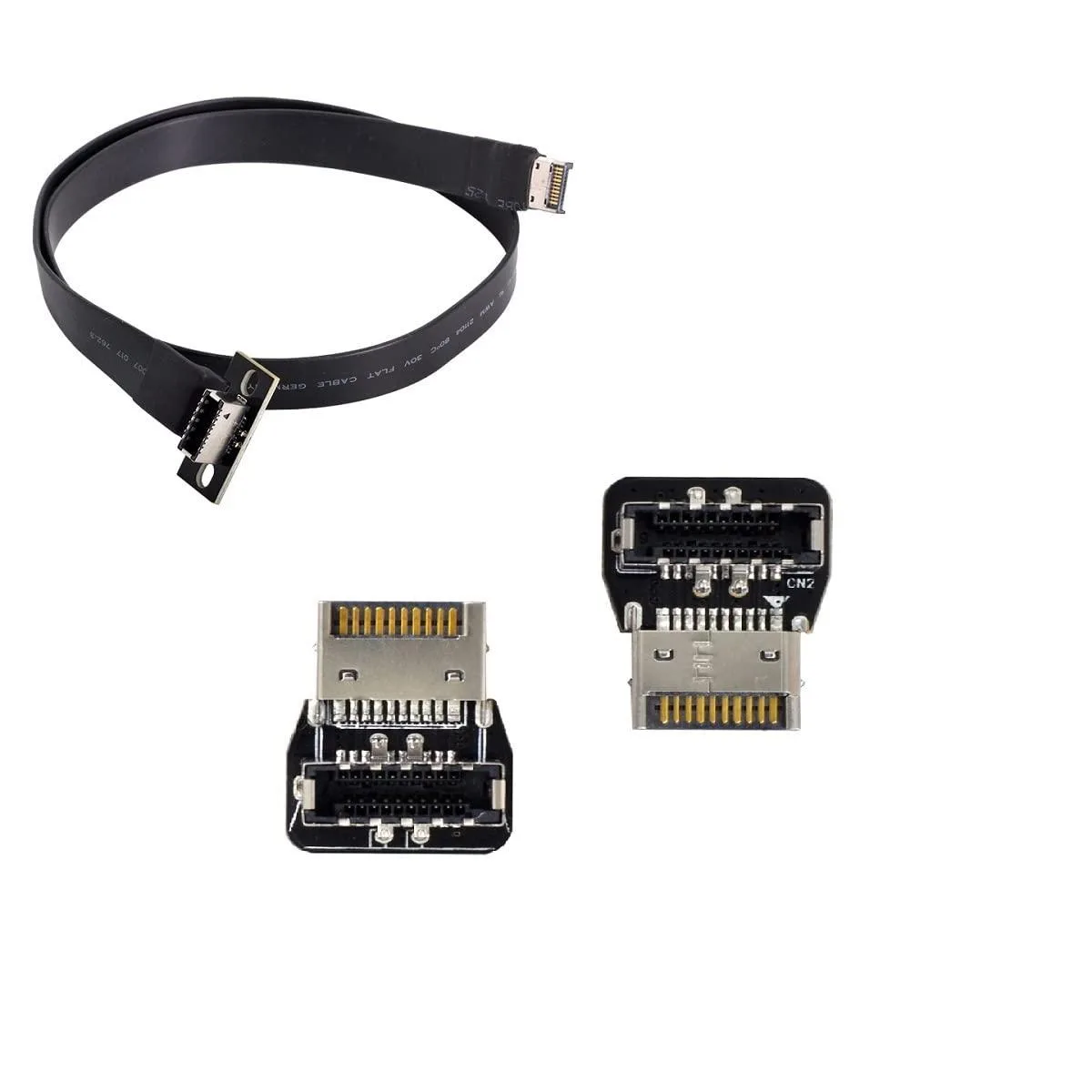 Fervit Fervit USB 3.1 Front Panel Header Male to Female Type-E Extension Cable &amp; Adapter — product photo