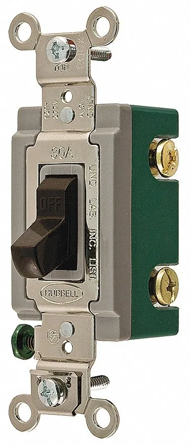 Hubbell Incorporated Hubbell Incorporated HBL3032 toggle switch brown 30A 120/277V — product photo