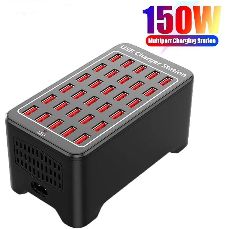 LUOM LUOM UCS30P 30-Port 150W USB Charger Black — product photo