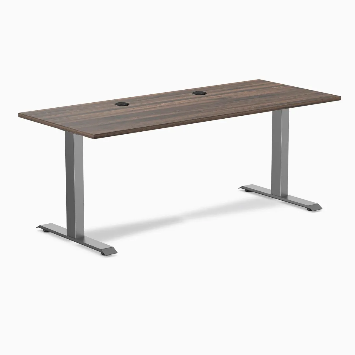 Desky Desky Zero Fixed Height Desk Jarrah Legno 70.9 x 29.5 in Space Gray — product photo