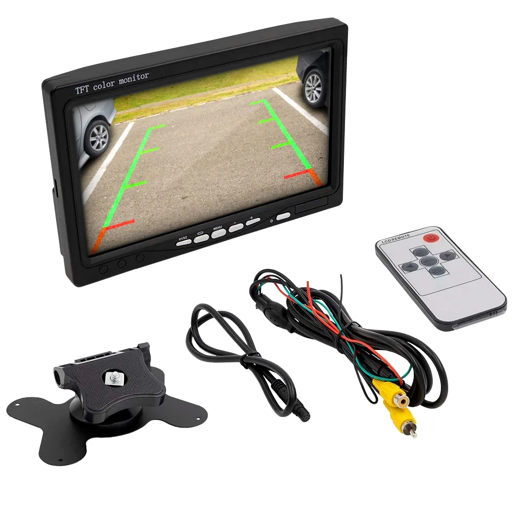 iBeam iBeam TE-7VS 7" Dash Mount Dual Video Inputs 800 × 480 Color TFT/LCD Monitor car electronics accessory — product photo