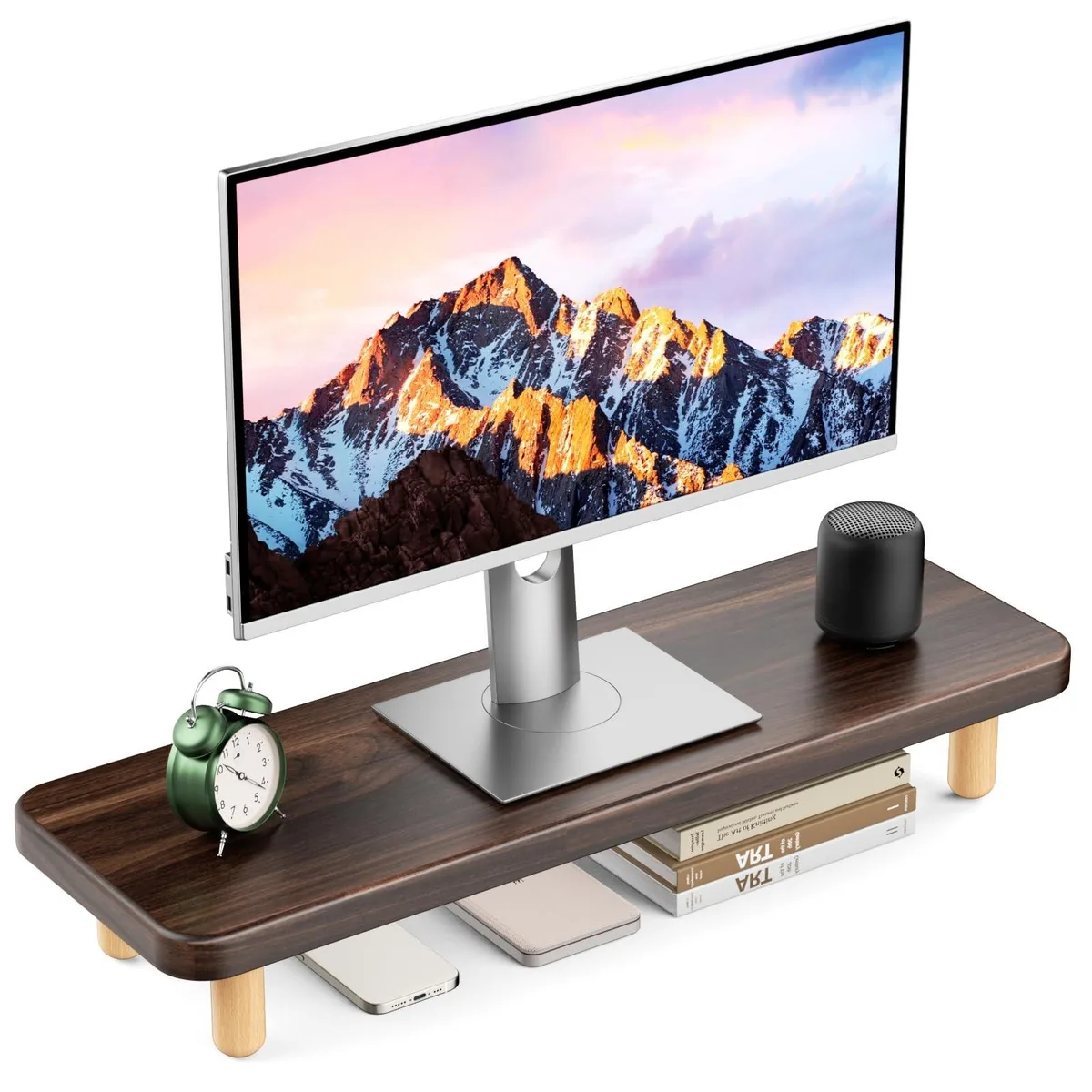 Avantalk Avantalk 2 in 1 accessory 24 inch wood monitor stand riser 220lbs — product photo