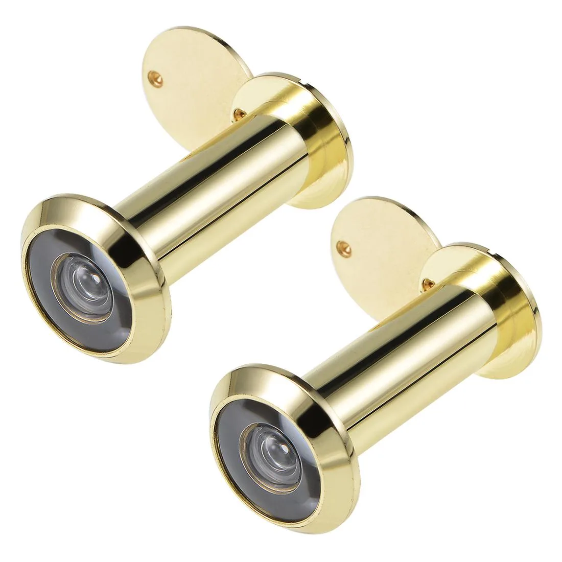 Unique-Bargains Unique-Bargains Brass Door Viewer 200° 55-90mm Polished Gold 2 Pcs — product photo
