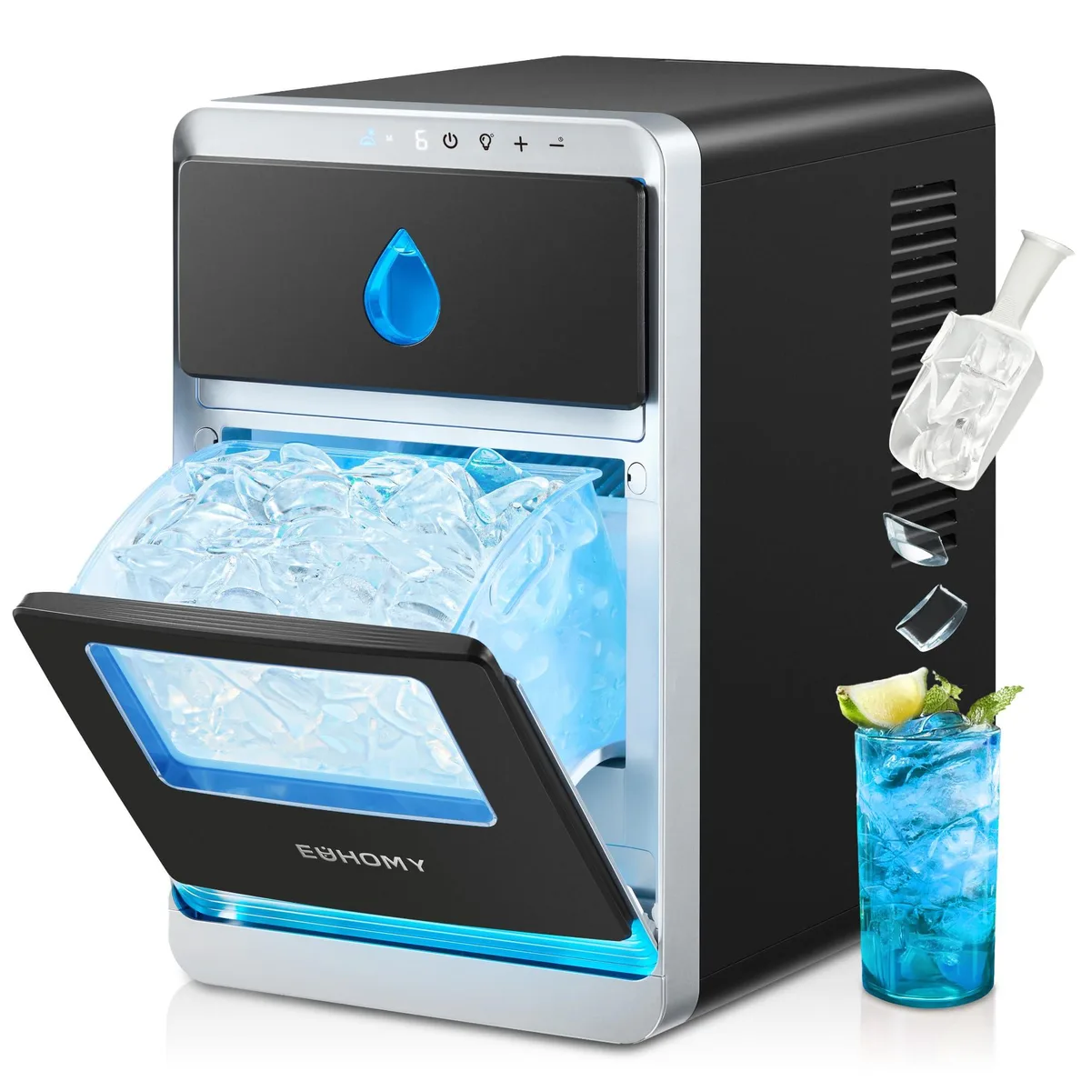 EUHOMY EUHOMY IM022-L-US Ice Maker 28 lb Crescent Black — product photo