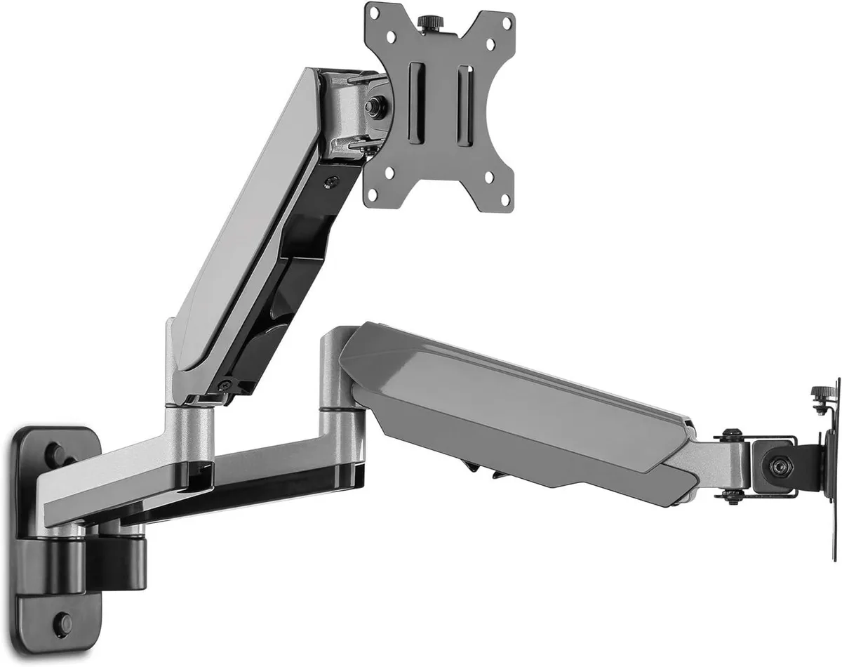 PISKEKAT PISKEKAT Dual Monitor Wall Mount 13-32" VESA 75/100 11" Height Adjustment — product photo
