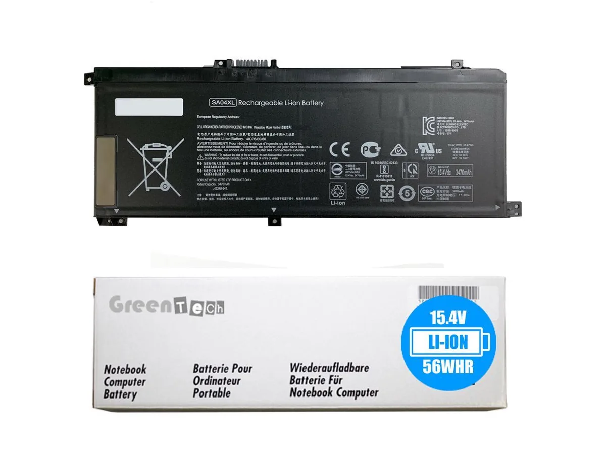 NShi NShi SA04XL laptop battery 15.4V 56Whr 4 cell HP Envy X360 15-DR 15-DS — product photo
