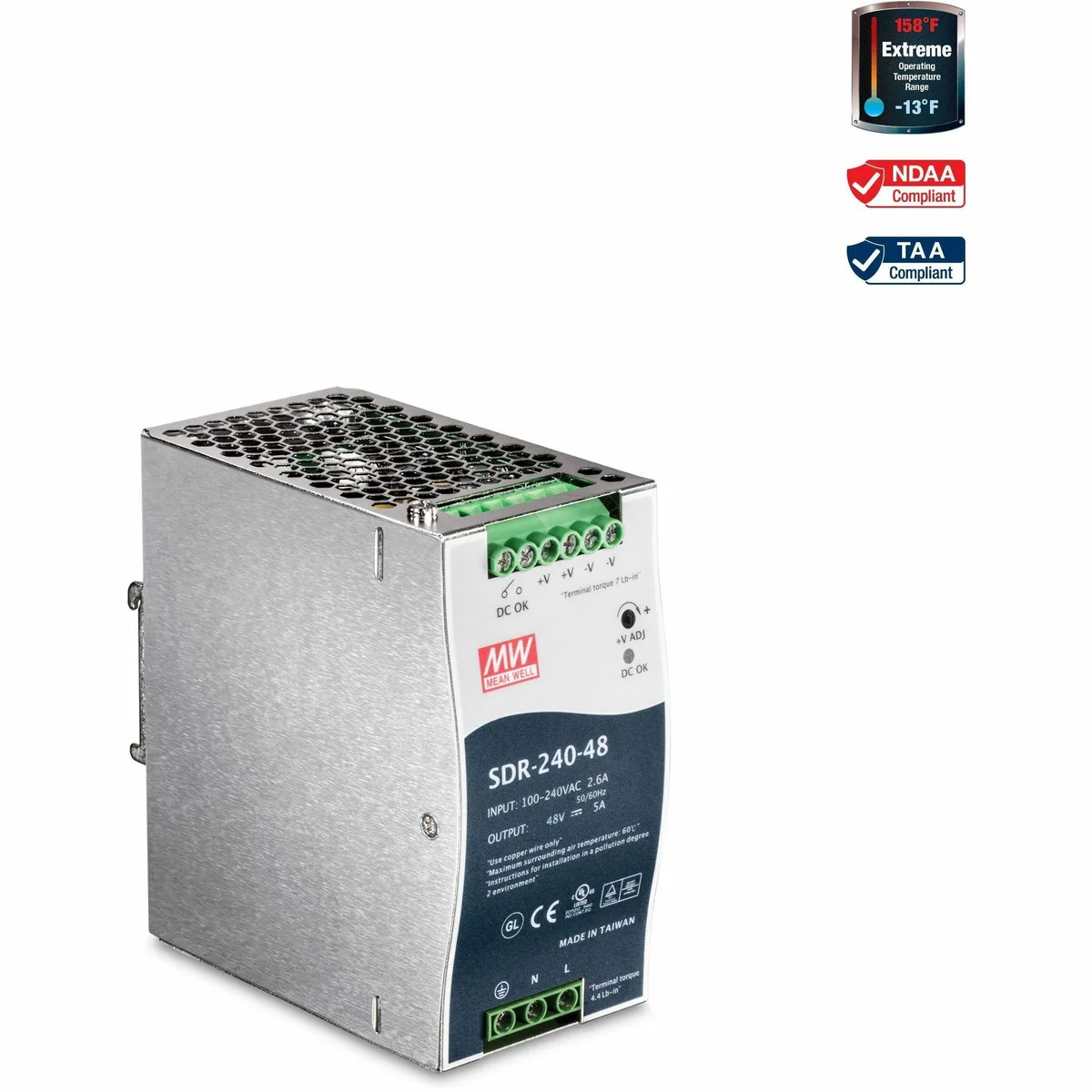 TRENDnet TRENDnet TI-S24048 DIN Rail 48V 240W Power Supply — product photo