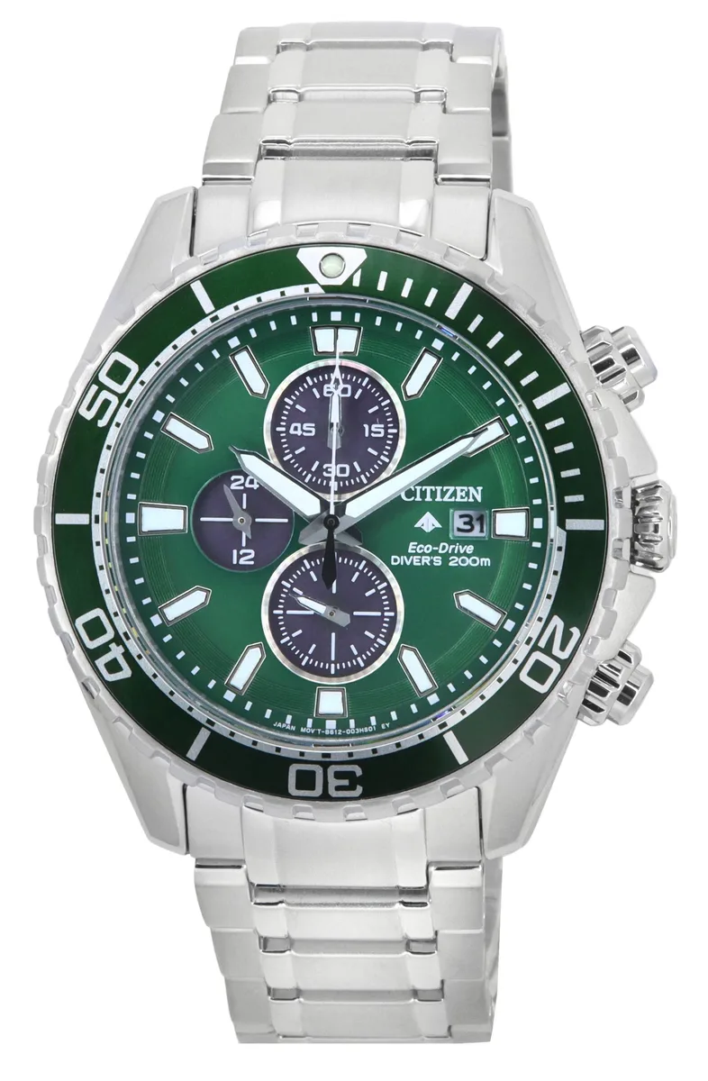 Citizen Citizen Promaster Chronograph Eco-Drive CA0820-50X 200M Green Dial Watch — product photo