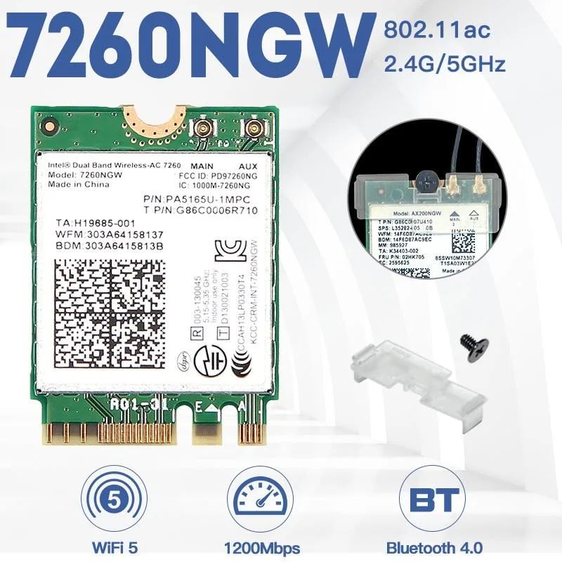 YINGHUA YINGHUA Intel 7260ac M.2 Wi-Fi adapter — product photo