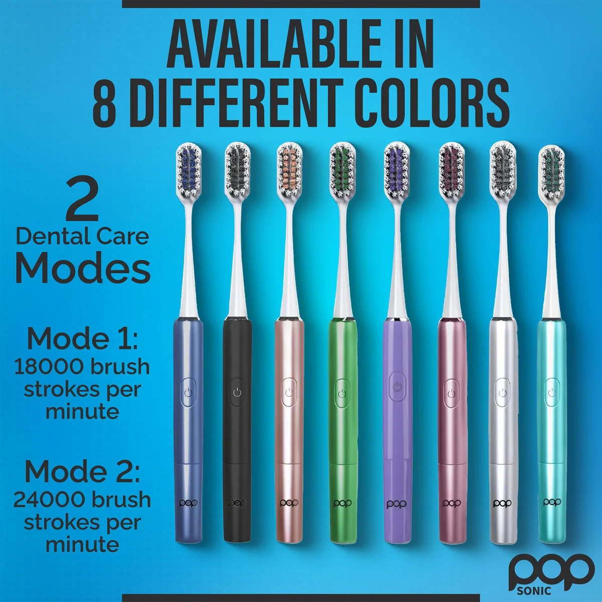 Slim emerald-green sonic toothbrush with white travel case