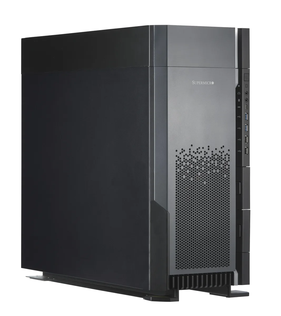Silver 5U rackmount tower barebone server chassis
