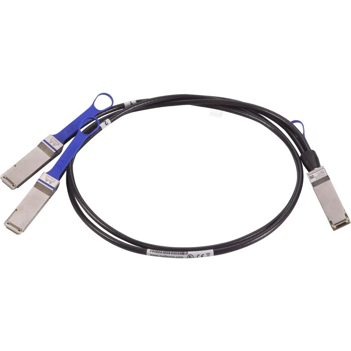 Mellanox Technologies Mellanox Technologies MCP7H00-G002R QSFP28 to 2xQSFP28 6.56ft passive copper hybrid network ethernet cable — product photo