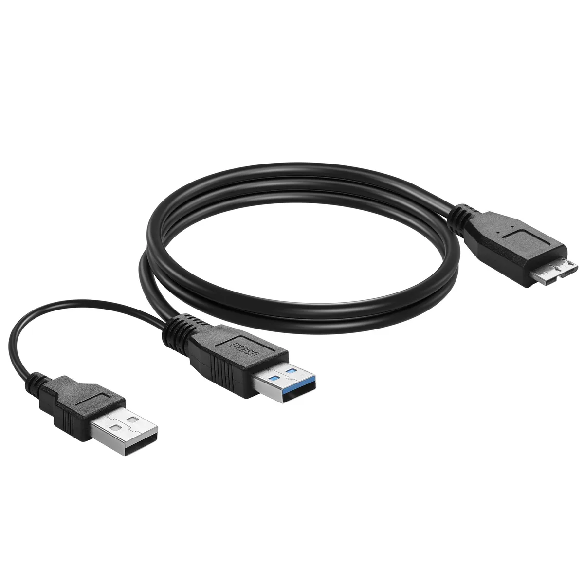 Vszerda Vszerda 3FT USB 3.0 Y-Cable Type A to Micro-B 5 Gbps Black — product photo