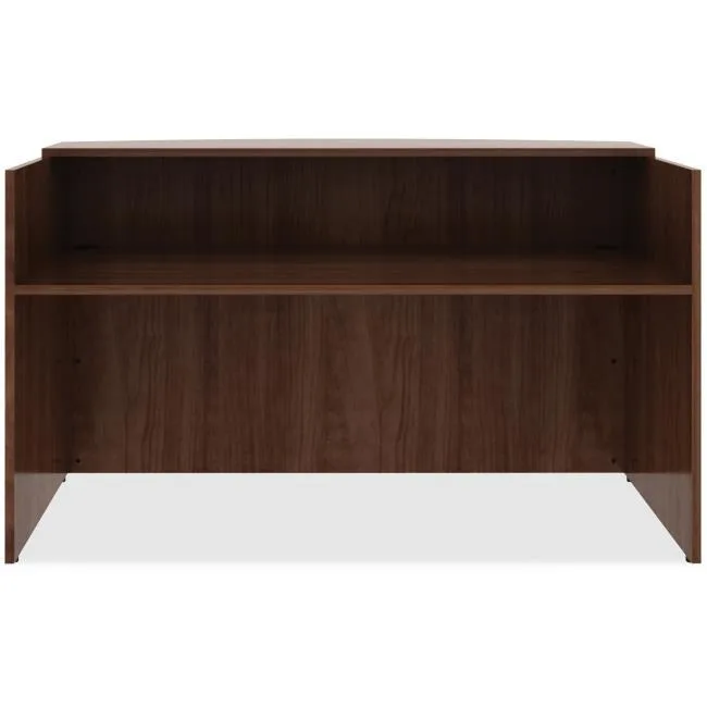 Lorell Lorell LLR69998 Reception Desk 297 20x66x29-1/2 Walnut office furniture — product photo