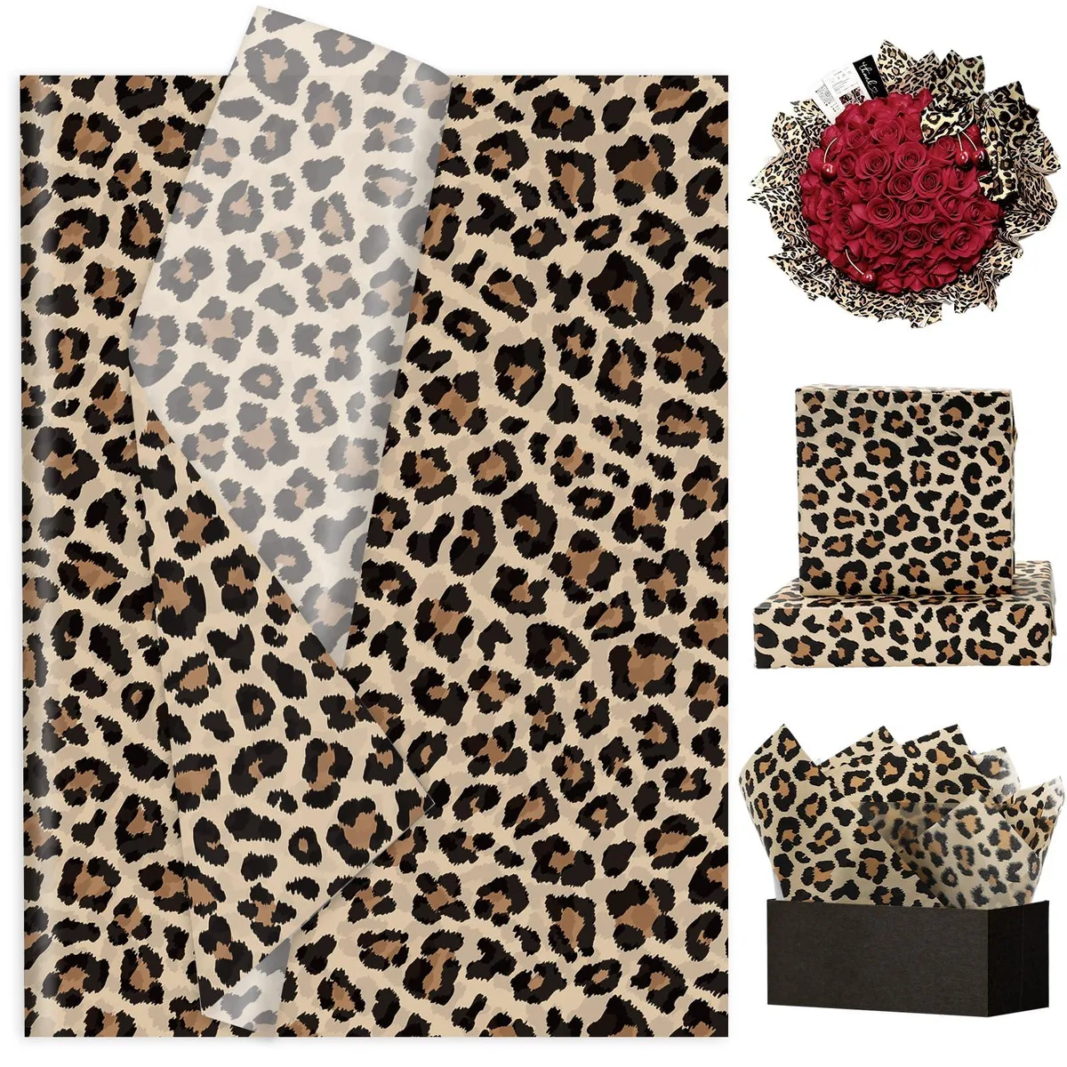  Avery AD4702 60 Sheets Leopard Print Tissue Paper 14 x 20 Inch — product photo