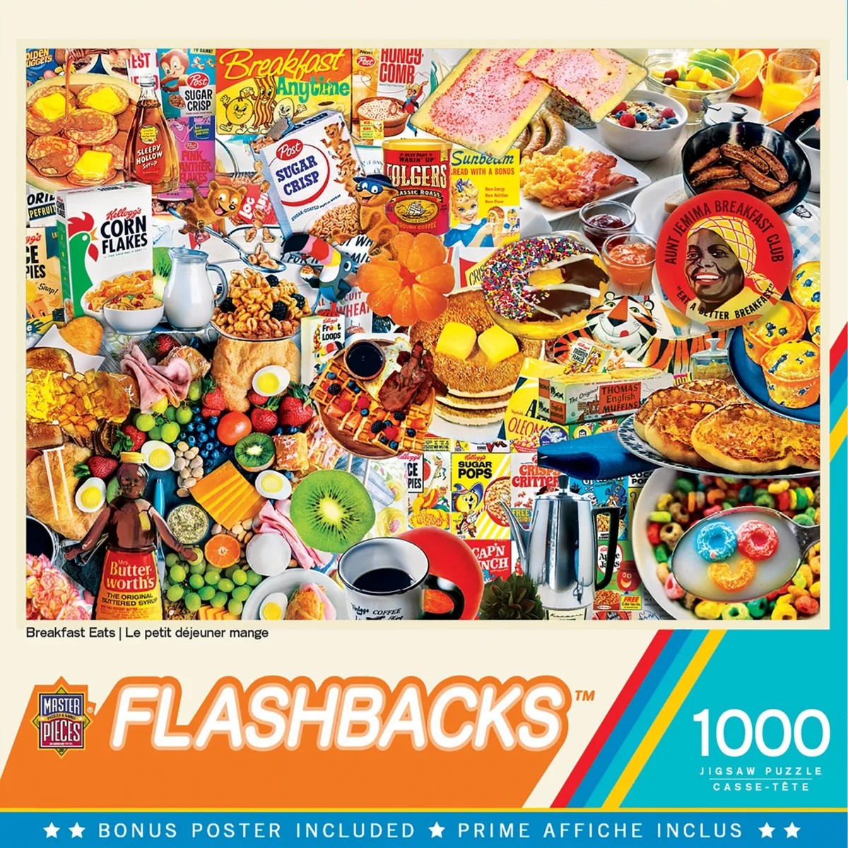 Masterpieces Puzzle Company Masterpieces Puzzle Company Flashbacks Breakfast of Champions 1000 piece jigsaw puzzle — product photo