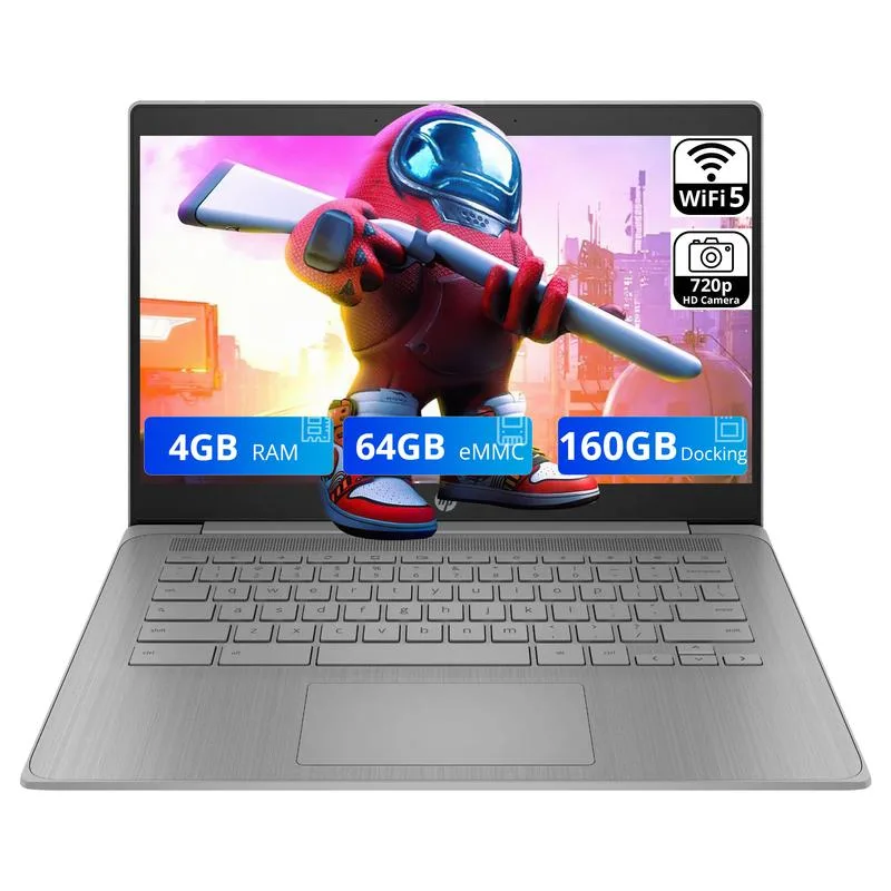 HP HP 14" HD Business Laptop Celeron N4500 4GB 64GB Chrome OS Modern Gray — product photo