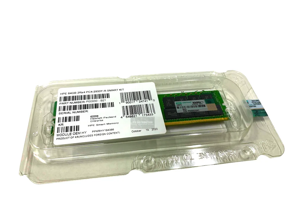 HPE HPE SmartMemory 64GB DDR4 2RX4 PC4-2933Y-R P00930-B21 — product photo