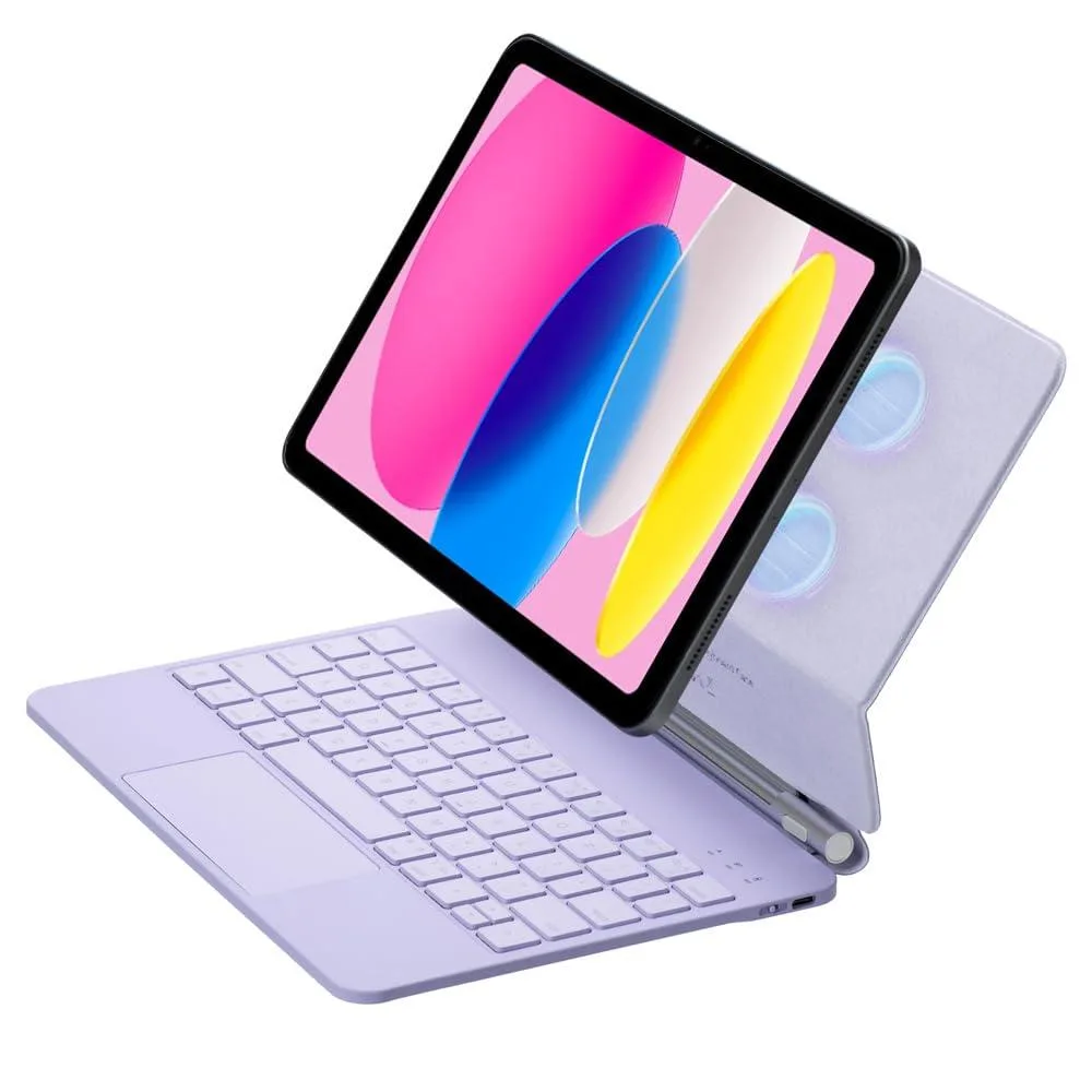Timoom Timoom Magic Backlit Trackpad Keyboard Magnetic Case 11" Purple — product photo