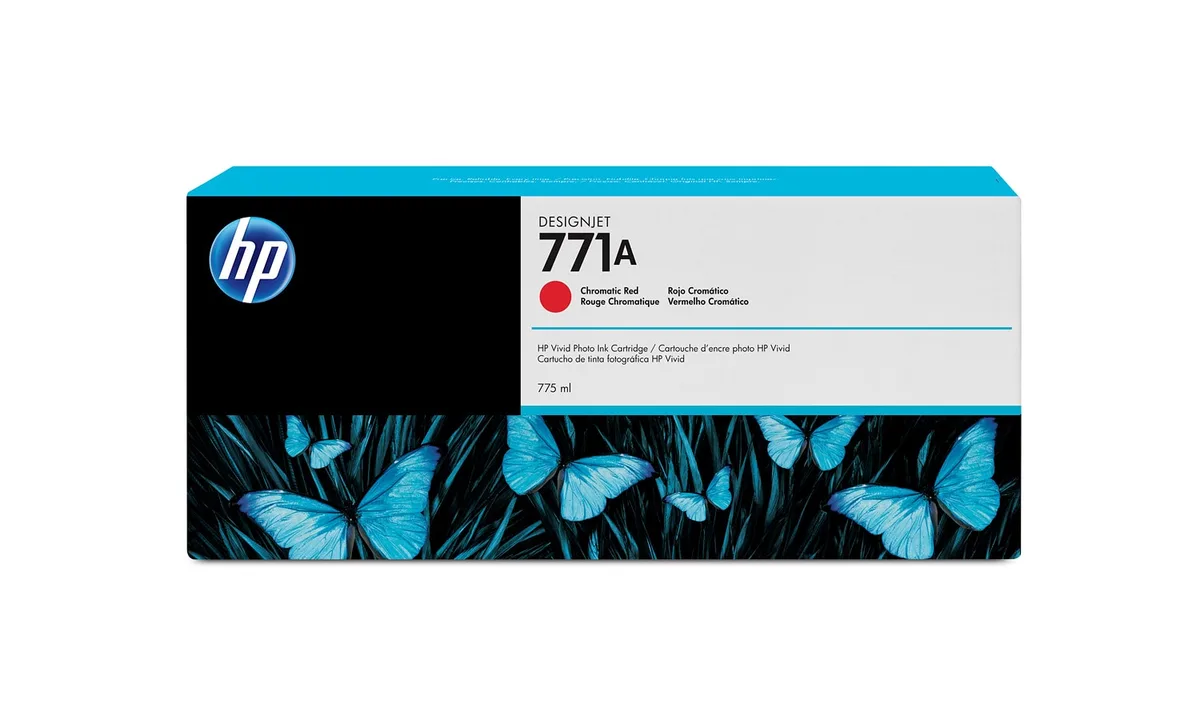 HP HP 771A B6Y16A 775-ml Chromatic Red ink cartridges (genuine brands) — product photo