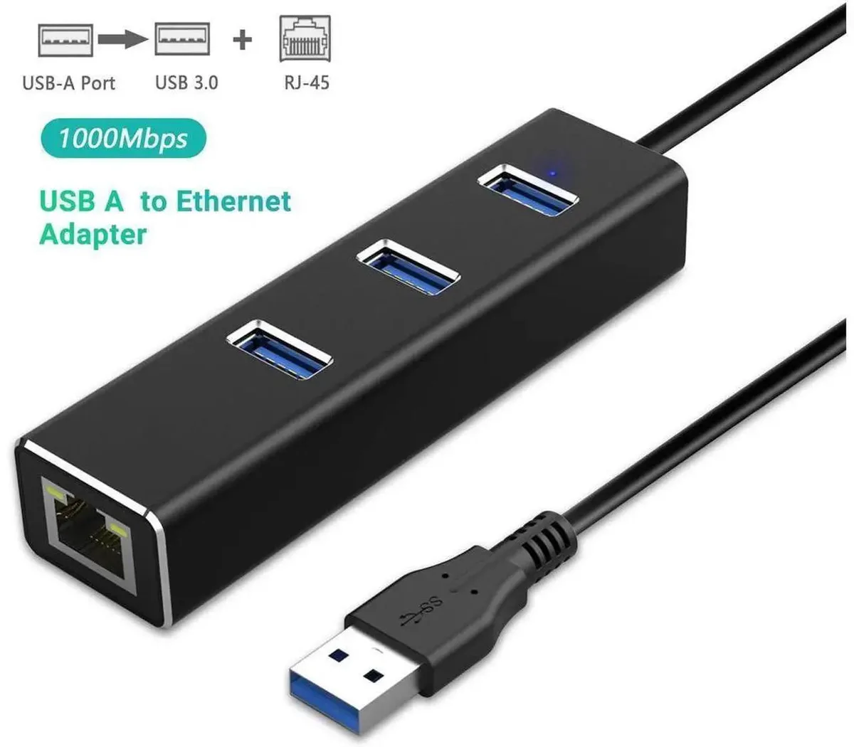 SMUGDESK SMUGDESK USB 3.0 Hub with Gigabit Ethernet Adapter — product photo