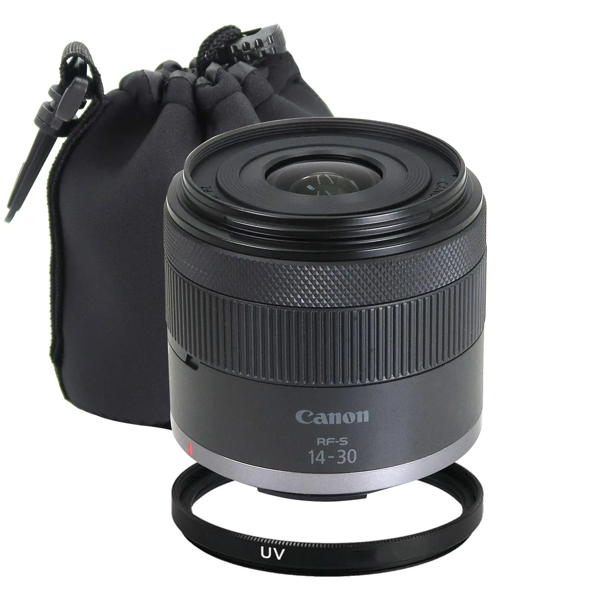 Canon Canon RF-S 14-30mm f/4-6.3 IS STM PZ Lens with Waterproof Pouch and 58mm UV Filter — product photo
