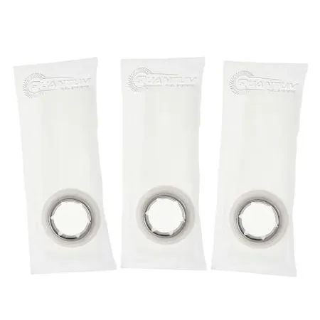 Three transparent fuel pump strainers in a set