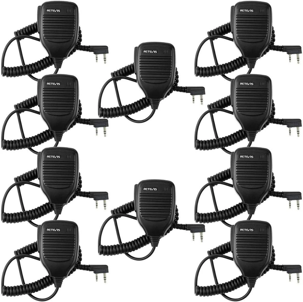 usbroway usbroway 2-pin speaker microphone 10-pack black — product photo