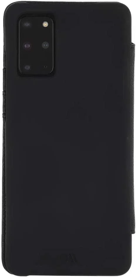 Case-Mate Case-Mate Genuine Leather Wallet Folio Case for Samsung Galaxy S20 Plus 6.7 inch Black — product photo