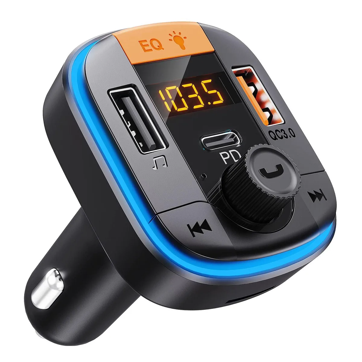 SOEWIOU SOEWIOU BAISHUN PD20W+QC3.0 Bluetooth 5.0 FM Transmitter Radio — product photo