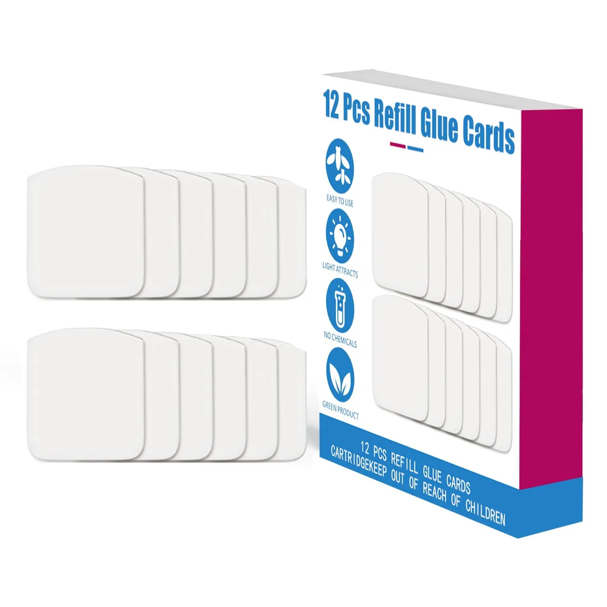 Meterk Refill-12 Adhesive Glue Cards 12pk Blue 4.37x.47x4.8in — product photo